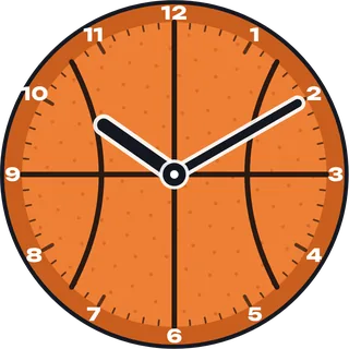 Basketball clock face