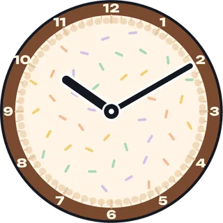 Cake clock face