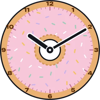 Donut clock face