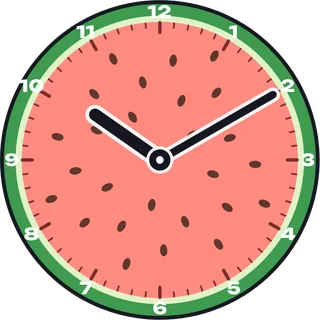 Melon clock face