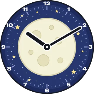 Moon clock face