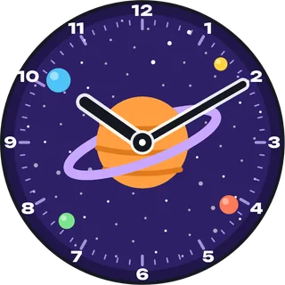 Space clock face